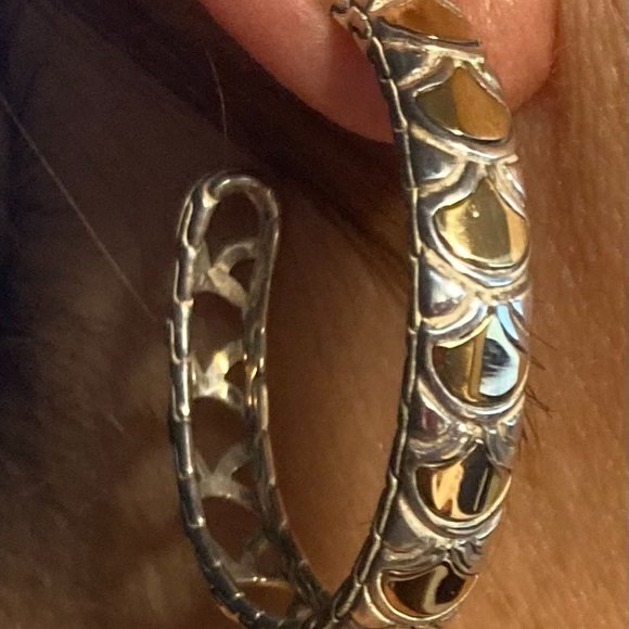 John HardyNaga Legends Sterling and 18kt yellow Hoop...